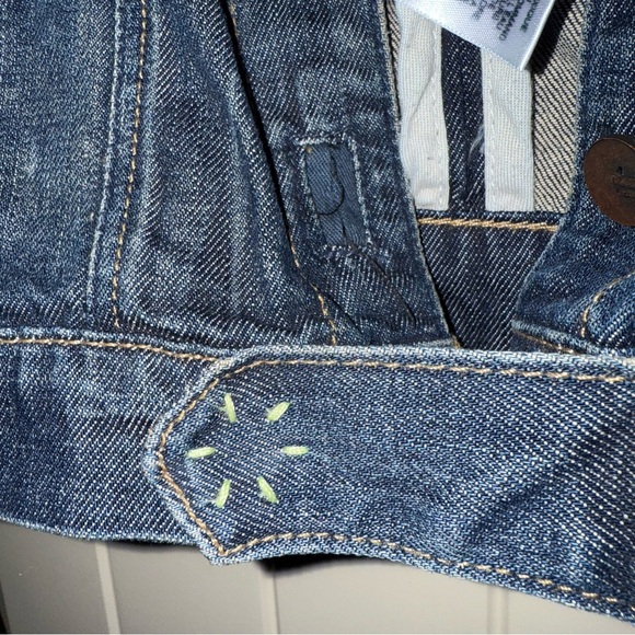 Indie Tailored Denim Jacket Women’s Small dark denim buttons pockets - Picture 6 of 10